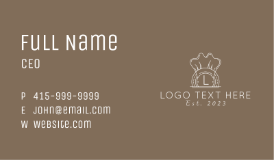 Classic Chef Hat Letter  Business Card Image Preview