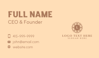 Brown Geometric Wreath Letter Business Card Image Preview