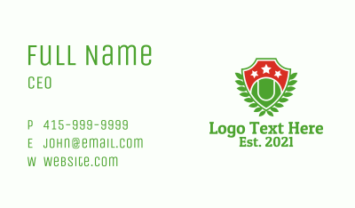 Tennis Ball Crest  Business Card Image Preview