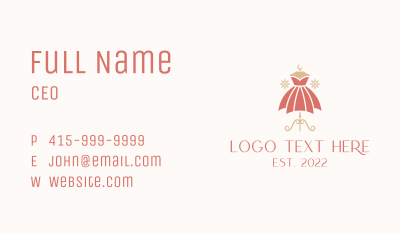 Fashion Dress Tailoring  Business Card