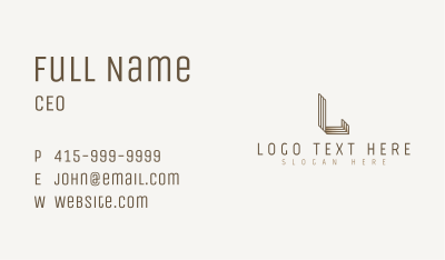Elegant Luxury Stripes Business Card Image Preview