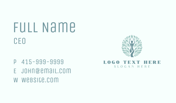 Organic Nature Wellness Business Card Design Image Preview