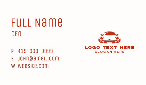 Sports Car Auto Detailing Business Card Design Image Preview