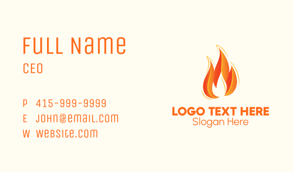 Hot Blazing Fire Business Card Design Image Preview