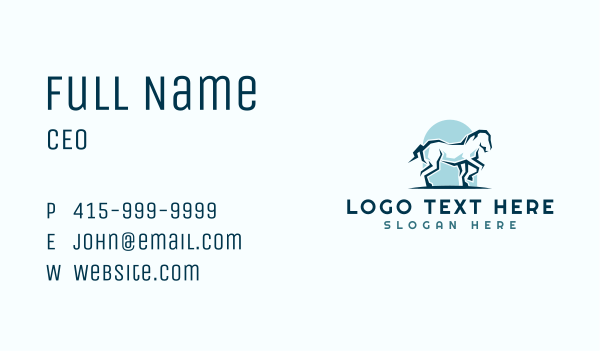 Horse Equine Animal Business Card Design Image Preview