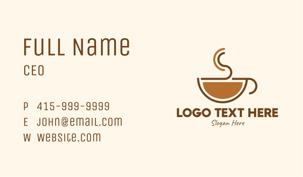 Espresso Coffee Cup Business Card Design Image Preview