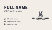 Industrial Contractor Builder Letter H Business Card Image Preview