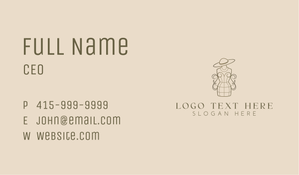 Fashion Mannequin Tailor Business Card Design Image Preview