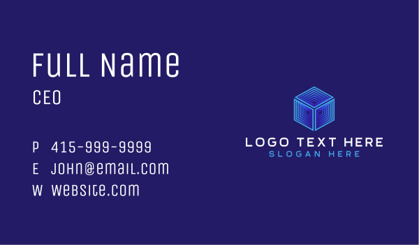 Digital Cube Software Business Card Design Image Preview