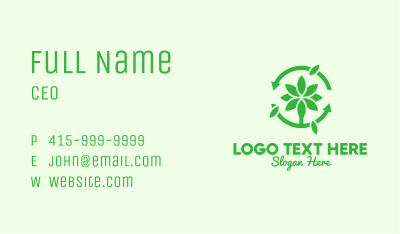 Green Plant Cycle Business Card Image Preview