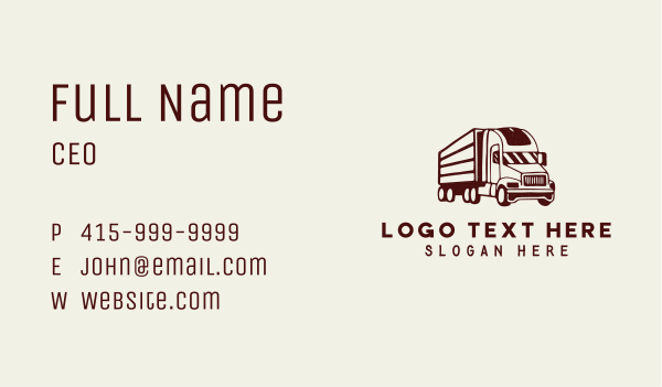 Forwarding Truck Driver Business Card Design Image Preview
