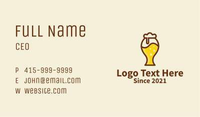 Beer Glass Icon  Business Card Image Preview