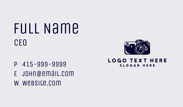 Photo Camera Videography Business Card Design Image Preview