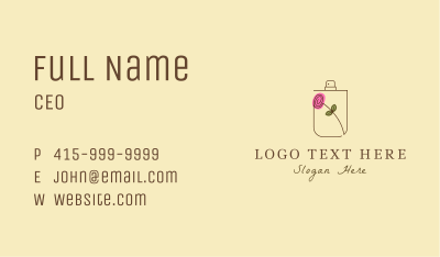 Floral Cologne Bottle Business Card Image Preview