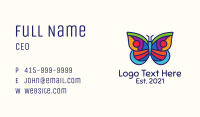 Colorful Stained Glass Moth Business Card Image Preview