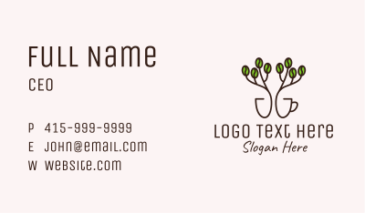 Coffee Bean Mug Business Card Image Preview