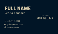 Generic Professional Wordmark Business Card Design
