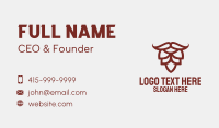 Brown Acorn Mustache Business Card Image Preview