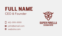Brown Acorn Mustache Business Card Image Preview