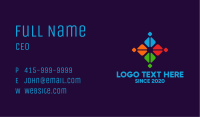 Colored Flower Diamond Business Card Image Preview