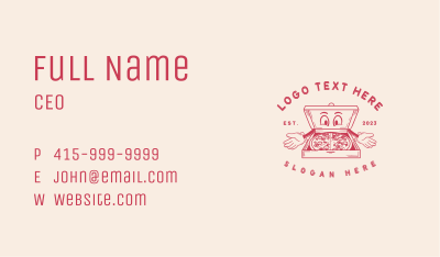 Retro Pizza Diner Business Card Image Preview