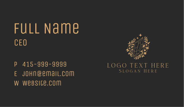 Luxe Crystal Boutique Business Card Design Image Preview