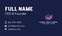 Circle America Flag Wave Business Card Preview