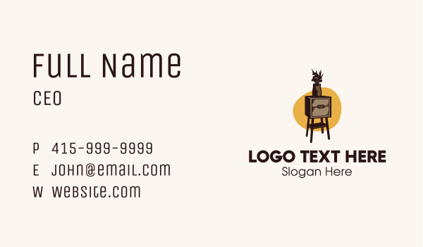Side Table Plant Business Card Design Image Preview