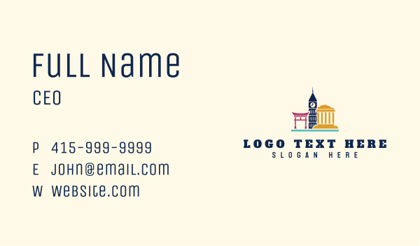 Travel Tourist Landmarks Business Card Design Image Preview