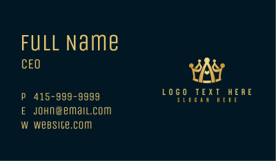 Gold Crown Gradient Business Card Image Preview