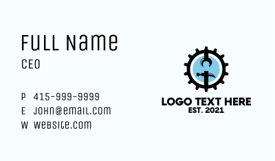 Mechanical Gear Tools  Business Card Image Preview