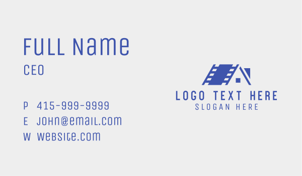 Film Roof House Business Card Design Image Preview