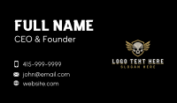 Military Skull Wings Business Card Image Preview