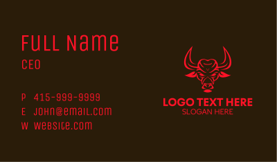 Beef Bull Grill Business Card Image Preview