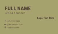 Brown Generic Wordmark   Business Card Image Preview