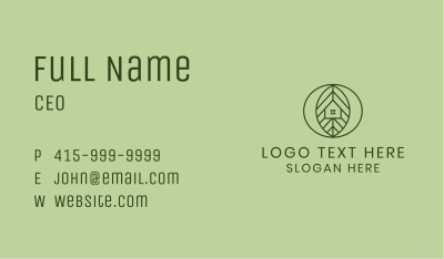 Environmental Leaf House Business Card Image Preview