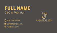 Luxury Letter J Business Card Preview