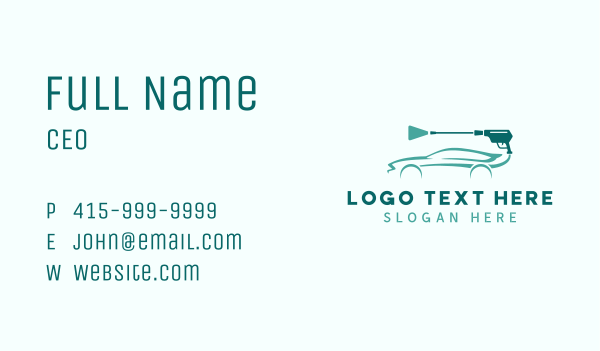 Car Pressure Washer Business Card Design Image Preview