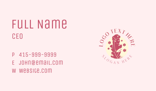 Sexy Nature Lady Business Card Design Image Preview