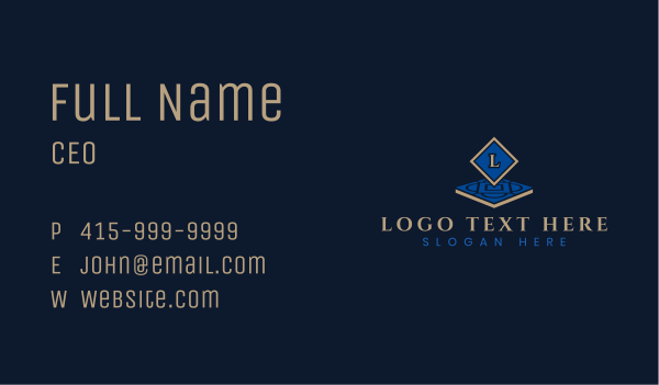 Tile Geometric Flooring Business Card Design Image Preview