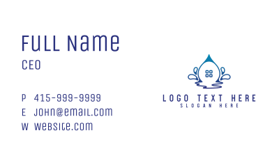 House Water Droplet Business Card Image Preview
