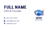 Scuba Diving Mask  Business Card Image Preview