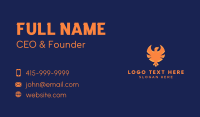 Orange Hawk Emblem Business Card Preview