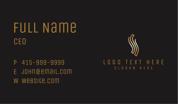 Luxury Business Letter S Business Card Design