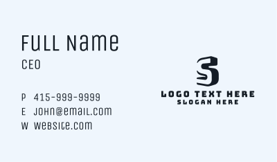 Creative Agency Firm Letter S Business Card Image Preview