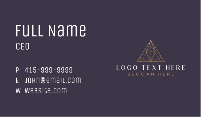Luxury Pyramid Triangle Business Card Image Preview