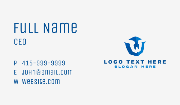 Digital Media Letter W Business Card Design Image Preview