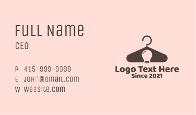 Clothes Hanger Bulb  Business Card Image Preview