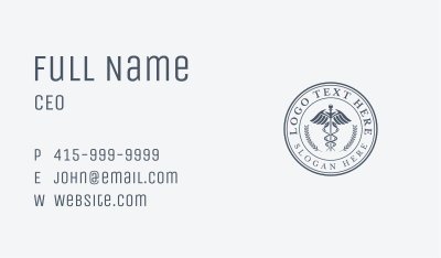 Pharmacy Caduceus Laboratory Business Card Image Preview