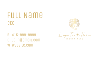 Gold Wellness Flower Woman Business Card Image Preview